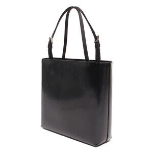 Prada Re leather handbag structured 1995 Edition patent black tote